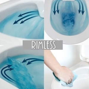 Set Vas WC PRO GROHE, Montaj Suspendat, Ceramica Sanitara, Vas WC SONET RIMLESS + Capac Soft-Close Inclus + Cadru + Clapeta - Img 14