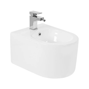 Set vas WC PRO Grohe, montaj suspendat, vas WC Fluminia Roco + Bideu , rimless, capac soft-close + Cadru + Clapeta - Img 5