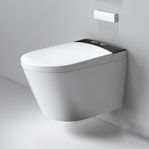 Set vas WC Smart ,cu functie bideu, Buton Negru, cadru inclus - Img 17
