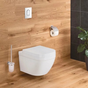 Set Vas WC suspendat,cu capac soft-close, si bideu PRO GROHE EURO CERAMIC RIMLESS TRIPLE VORTEX - Img 2