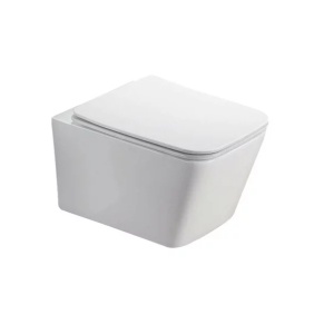 Set vas WC suspendat cu capac softclose si bideu Fluminia Paris alb - Img 4