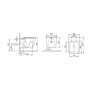 Set vas WC suspendat cu capac softclose si bideu Fluminia Paris alb - Img 5