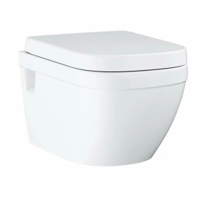 Set vas wc suspendat Grohe Euro Ceramic rimless si capac softclose prindere la vedere - Img 1