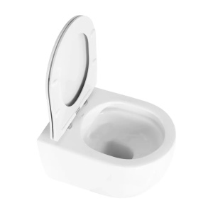 Set vas WC suspendat Rea Olivier alb lucios cu capac softclose - Img 4