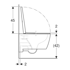 Set vas WC suspendat rimfree si capac soft-close Geberit iCon alb - Img 4