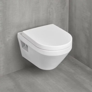 Set vas WC suspendat Villeroy & Boch Architectura TwistFlush rimless cu capac softclose alb