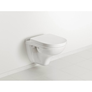 Set vas WC suspendat Villeroy & Boch, O.Novo , cu capac soft close si quick release, alb - Img 5