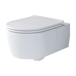 Set vas wc suspendat Villeroy&Boch Soul cu capac, rezervor cu cadru incastrat si clapeta Geberit Duofix Delta - Img 2