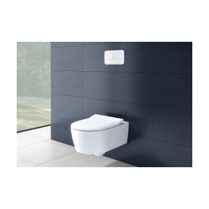 Set vas wc suspendat Villeroy&Boch Soul cu capac, rezervor cu cadru incastrat si clapeta Geberit Duofix Delta - Img 7