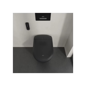 Set vas WC suspendat Villeroy&Boch Supreo Select rimless cu functie de bideu electric si capac softclose negru mat - Img 10