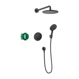 Sistem de dus incastrat Hansgrohe Raindance Select S 240 negru mat - Img 1