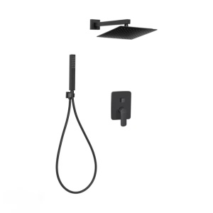 Sistem de dus incastrat Invena Siros negru mat para stick - Img 1