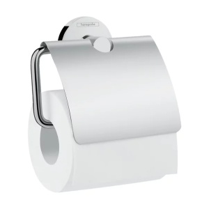 Suport hartie igienica cu aparatoare crom Hansgrohe Logis Universal - Img 1