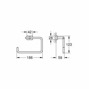 Suport prosop inelar Grohe Essentials Cube New - Img 2