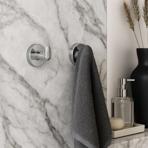 Suport prosop pentru baie Ax Loft Single, culoare crom - Img 4
