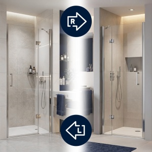 Usa de dus batanta pentru nisa KZ27 crom 90 x 195 cm sticla 6 mm - Img 12