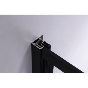 Usa de dus batanta pentru nisa SH08C negru mat 100 x 200 cm sticla 6 mm - Img 13