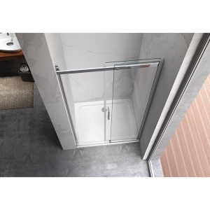 Usa de dus culisanta pentru nisa ZES-KZ09B-110 cu rame cromate, 105 - 110 cm - Img 7