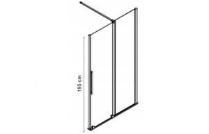 Usa de dus glisanta Veldman Lea crom 110 x 195 cm sticla 8 mm - Img 7