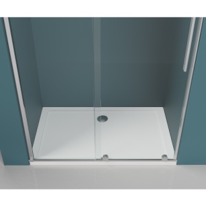 Usa de dus glisanta Veldman Lea crom 150 x 195 cm sticla 8 mm - Img 3