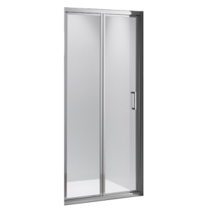 Usa de dus pliabila din sticla securizata 5mm grosime cu rame cromate SH09A, 80 x 195 cm