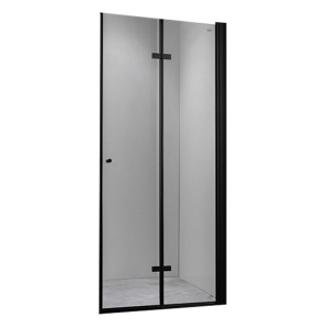 Usi pentru dus cu rame negre si sticla securizata 6mm SH01 B 90 cm
