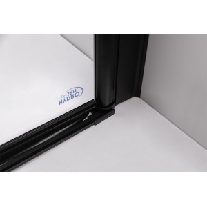 Usi pentru dus cu rame negre si sticla securizata 6mm SH01 B 90 cm - Img 11