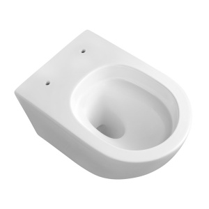 Vas de toaleta suspendat Mizu Tornado White, rimless cu capac din duroplast cu softclose - Img 5