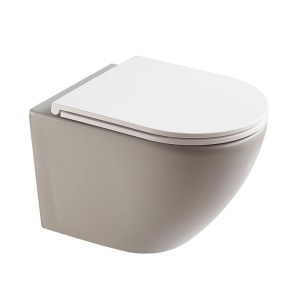 Vas de toaleta WS-W03-CLGR-M suspendat, Gri deschis, 49X35.5X32.5cm