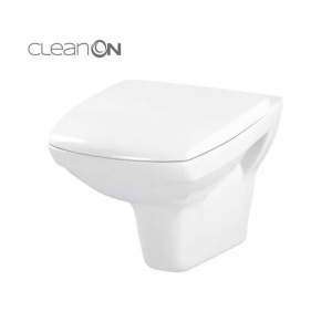 Vas WC suspendat Cersanit Carina New Clean On cu capac inchidere lenta alb - Img 1