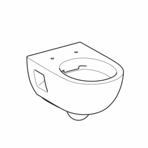 Vas wc suspendat Geberit Selnova Rimfree fara capac alb cu forma partial inchisa - Img 4