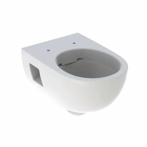 Vas wc suspendat Geberit Selnova Rimfree fara capac alb cu forma partial inchisa - Img 1