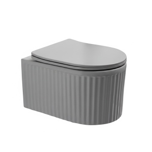 Vas WC suspendat Luma Gray rimless si cu capac soft close