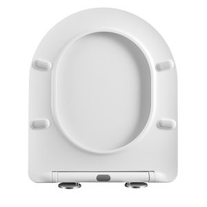 Vas WC suspendat Mizu Tornado White&Gold, rimless cu capac softclose din duroplast - Img 12