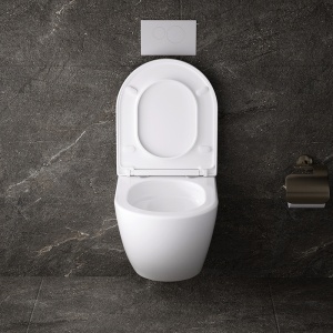 Vas WC suspendat Nero White cu sistem tornado, rimless si capac cu softclose - Img 6