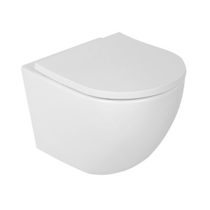 Vas WC suspendat Puro White 02, rimless cu capac din duroplast cu softclose - Img 5