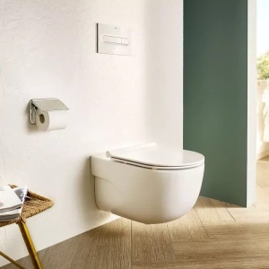 Vas WC suspendat Roca Meridian rimless alb lucios 48 x 36 cm - Img 2