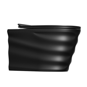 Vas wc suspendat Skal Tornado negru mat cu model si capac soft close - Img 7