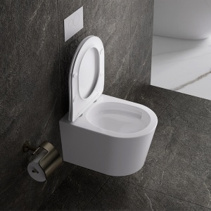 Vas wc suspendat Tornado Elite White 03, rimless cu capac din duroplast cu softclose - Img 4