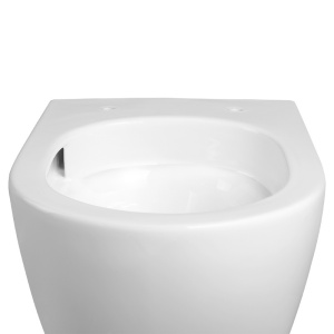 Vas WC suspendat Tornado Flow White rimless cu capac softclose - Img 8