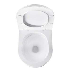 Vas WC suspendat Tornado Nero White 03, rimless cu capac din duroplast si inchidere softclose - Img 9