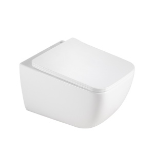 Vas WC suspendat Yuzu Tornado White, rimless cu capac softclose