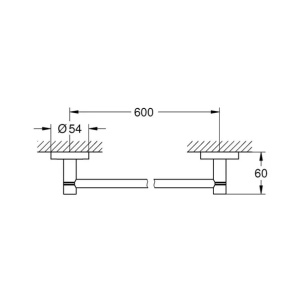 Bara portprosop Grohe Essentials 60 cm auriu lucios Cool Sunrise - Img 3