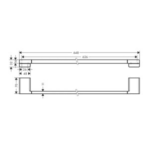 Bara portprosop Hansgrohe AddStoris negru mat - Img 3