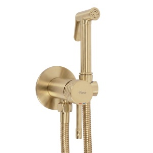 Baterie bideu incastrata Rea Lungo Loop Diamond auriu periat