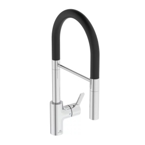 Baterie bucatarie cu pipa flexibila semi-profesionala Ideal Standard Gusto 142 crom - negru - Img 1