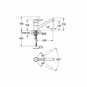 Baterie bucatarie Grohe Concetto crom lucios - Img 2