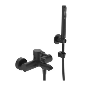 Baterie cada - dus Ideal Standard Ceraline finisaj negru mat cu set de dus - Img 1