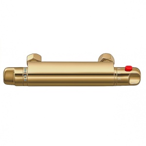 Baterie dus cu termostat si cu montaj pe perete, T201 Gold - Img 10