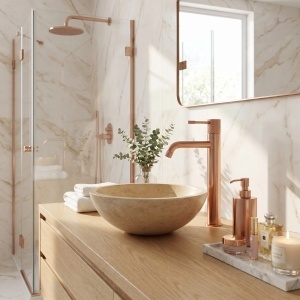 Baterie inalta pentru lavoar Rea Venti Brush Copper - Img 7